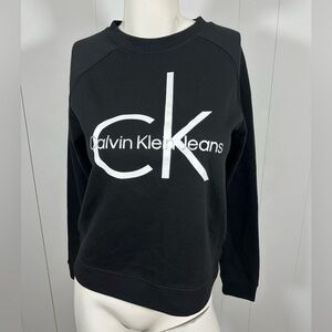 NWT Calvin Klein Jeans Women's Black Pullover Sweater Sweatshirt Size Small